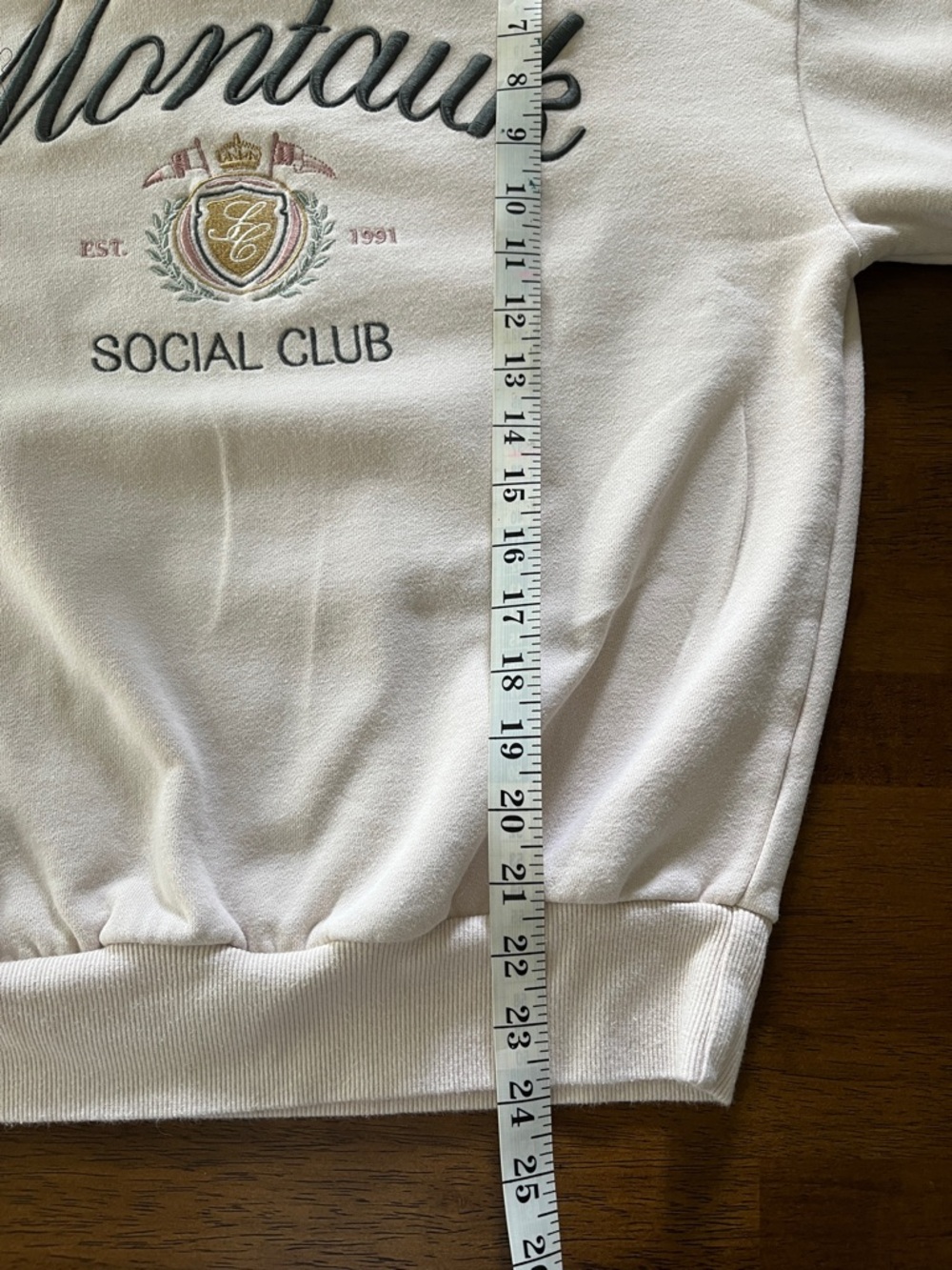 Garage Beige "Montauk Social Club" Crewneck Sweatshirt - Picture 6 of 10